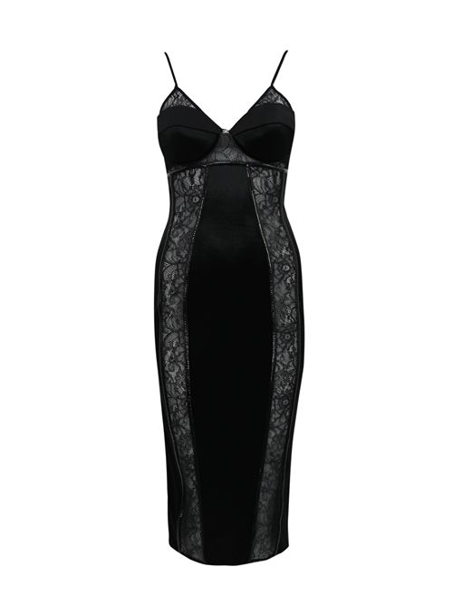 Abito in velluto e pizzo floreale Elisabetta Franchi | AB84157E2110